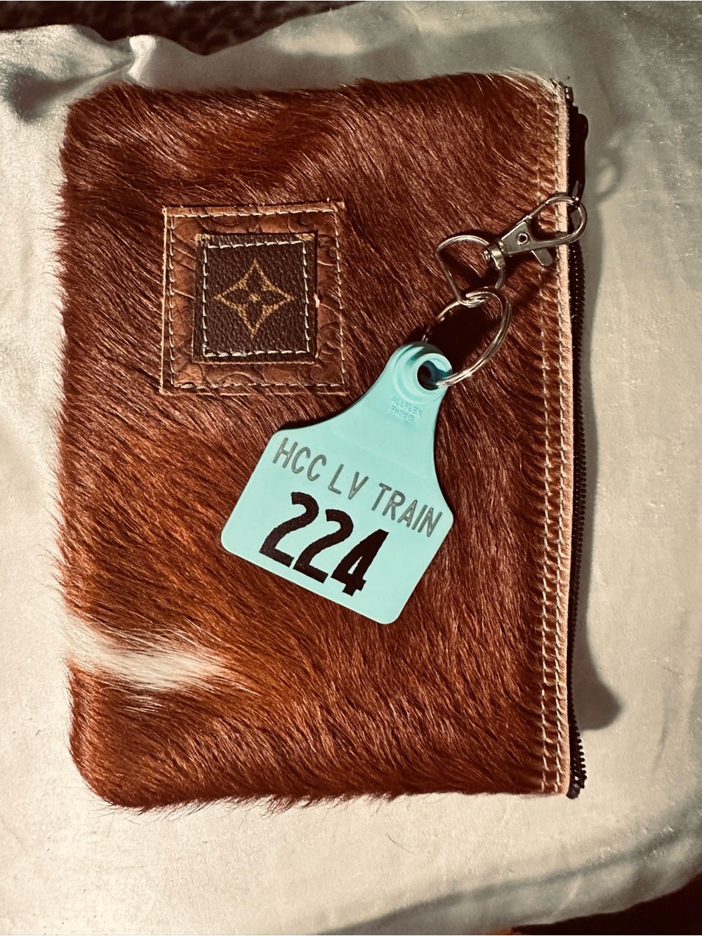 Holy Cow Couture, USA made, Tibetan Lamb sides embossed leather, New Condition - Picture 12 of 12